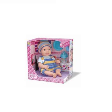 Imagem de Boneco New Born Menino Brincar de Papinha - Diver Toys