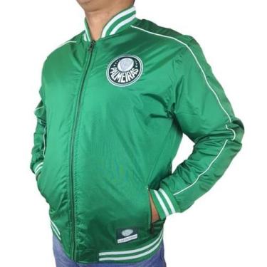 Imagem de Jaqueta bobojaco masculina palmeiras licenciada - SPR, Verde, Branco, 