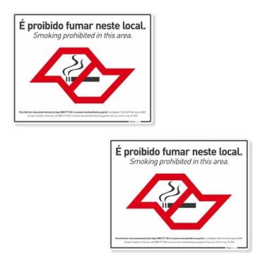 Imagem de Placa em Poliestireno Proibido Fumar 20x25cm LEI SP - SINALIZE