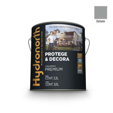 Imagem de Tinta Acrílica Premium Fosca Protege e Decora Elefante 3,6L para Paredes Internas e Externas Hydronorth