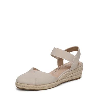 Imagem de Lifestride Alpargatas femininas Kimmie Wedge, Lona de leite de amêndoa, 9.5 Wide