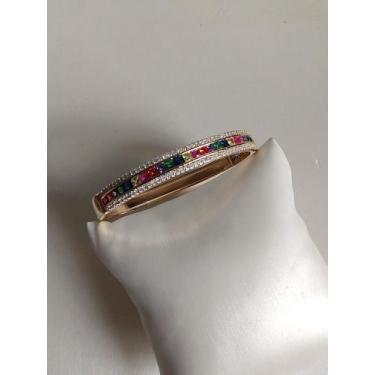 Imagem de Bracelete Bag Color cravejado - Semijoias Filó 