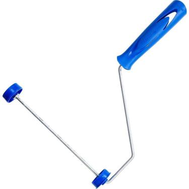 Imagem de Suporte para Rolo de Pintura 23cm 1301-230 Aplicacao Uniforme Aco Galvanizado Cabo Plastico Azul Tigre