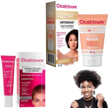 Imagem de Kit Cicatricure Contorno dos Olhos Protetor Solar Facial FPS50 Antisin