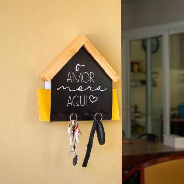 Imagem de Porta chaves e cartas "O amor mora aqui" - Geguton