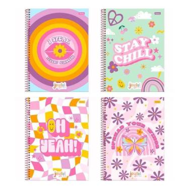 Imagem de Caderno Espiral Foroni Universitário Capa Dura Joyfull 1 Matéria 80 Fo
