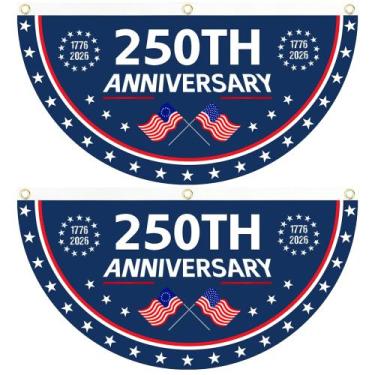 Imagem de Bandeira AYTHSRIC 250º Aniversário dos EUA 45x90 cm 2 peças