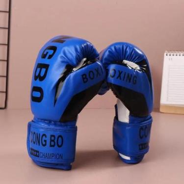 Imagem de Luvas De Boxe Para Treinamento De Muay Thai MMA Karate Em Couro PU Res