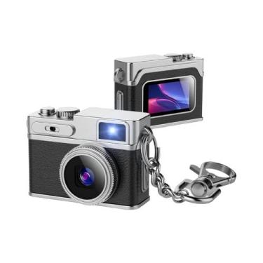 Imagem de Câmera Mini Retro HD 1080P Portátil E Vestível Com Chaveiro Para Fotog