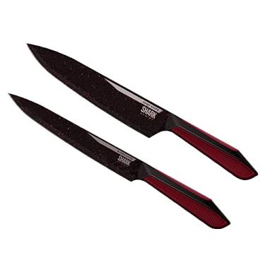 Imagem de Conjunto de Facas Ichef Polishop - Professional Cut - Shark Series - Red | Ichef