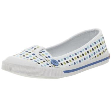 Imagem de UNIONBAY Sapatilha de botão Abbie-g-i para crianças pequenas/grandes, Branco, 12 Little Kid