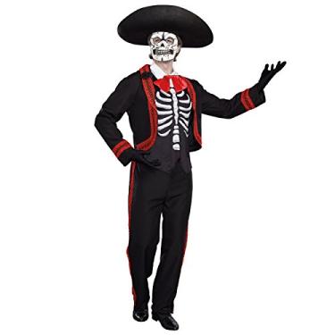 Imagem de Dreamgirl Masculino Dude of The Dead, Preto/vermelho, G