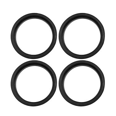 Imagem de X AUTOHAUX Anéis centrífugos para cubo de carro centro de furo de roda 66,6 a 57,1 mm - 4 peças de plástico preto