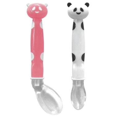 Imagem de Kit 2 Colheres de Panda em Silicone Vermelho - Buba