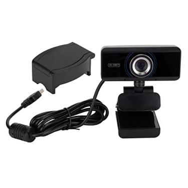 Imagem de Webcam HD, câmera de computador de som claro omnidirecional autofoco unidade 1920x1280P com microfone gratuito TV laptop conferência