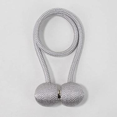 Imagem de Fivela de cortina de bola de pérola magnética fivela de renda traseira fivela de fivela gancho de barra gancho acessórios de decoração para casa, cinza, 1 peça