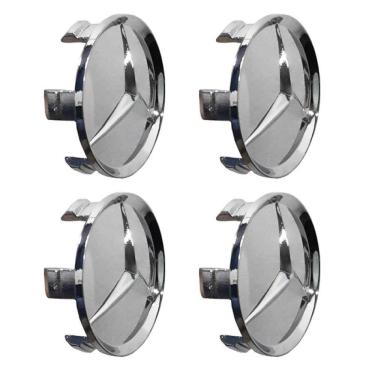 Imagem de Jogo 4 Calota Centro Roda Mercedes Classe A 200 250 Prata Cromada