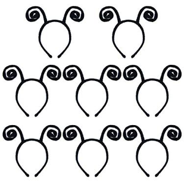 Imagem de Coopay 8 Pack Butterfly Antenna Headband Snail Headband Alien Headband Butterfly Hair Accessories Black Velvet Headband for Halloween Party Costume Cosplay Dress Up Pretend Play Accessory