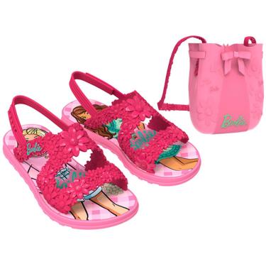 Imagem de Sandália Grendene Kids Barbie Flowers Bag 22749 23/34