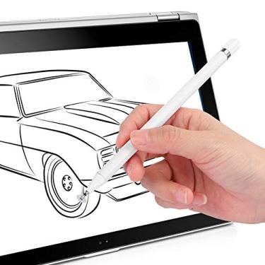 Imagem de Caneta de tela sensível ao toque Tablet Stylus Desenho Lápis Capacitivo Universal para Android/iOS Smart Phone Tablet Tela Universal Touch Pen Stylus Caneta(White)