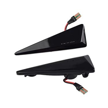 Imagem de Lentes fumadas Full LED Frente Paralamas Marcador Lateral Luz de Sinal de Volta Montagem de Lâmpada para Renault Avantime Espace Megane Scenic Vel Satis 02-09 Wind 10-13 (preto)