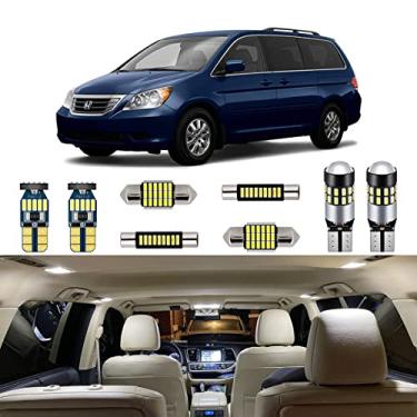 Imagem de AUTOGINE Kit de luzes interiores LED brancas para Honda Odyssey 2005 2006 2007 2008 2009 2010 Super Bright 6000K Pacote de lâmpadas de LED interiores + Ferramenta de instalação