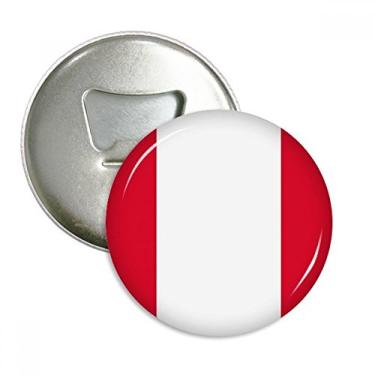 Imagem de Bandeira nacional do Peru América do Sul Abridor de garrafas com ímã de geladeira emblema multifuncional