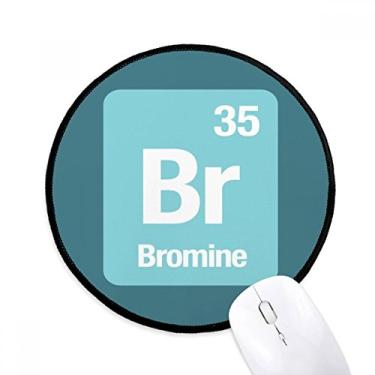 Imagem de DIYthinker Br Bromine Chemical Element Science Mouse Pad Desktop Office Tapete Redondo para Computador