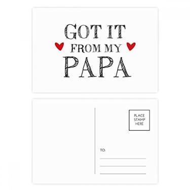 Imagem de Got It From My Papa Children Pai Presente Conjunto de Cartão Postal Aniversário Mailing Thanks Greeting Card
