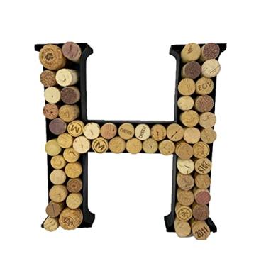 Imagem de Porta Rolhas de Vinho Decorativo Formato de Letras Alfabeto (Letra H)