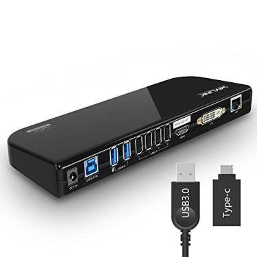 Imagem de WAVLINK USB 3.0 e USB C Universal Laptop Docking Station Dual Monitor com HDMI & HDMI/DVI/VGA com Gigabit Ethernet, 6 portas USB, Áudio para Windows, MacOS, ChromeOS, Ubuntu 20.04,22.04
