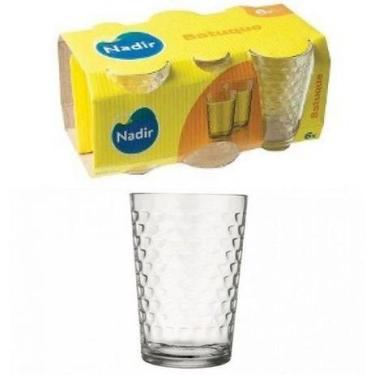 Jogo 6 Copo Batuque Vidro Nadir 265ml Suco Agua Drink Café - Nadir Figueredo