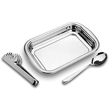 Imagem de Tramontina 64310100 Kit para Arroz e Massa Aço Inox com 3 Peças, Prata