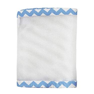 Imagem de Tela Respirável Para Berço Baby Deluxe Azul Chevron