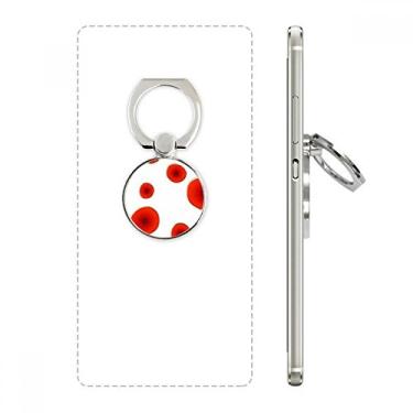 Imagem de Suporte de anel de telefone com pintura artística abstrata com flores em círculo vermelho suporte ajustável