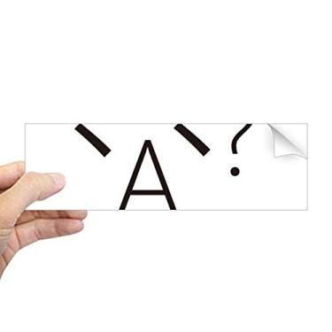 Imagem de DIYthinker Lovely Kaomoji Adesivo retangular para para-choque com expressão enigmática