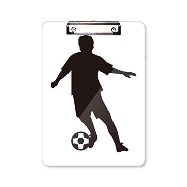 Imagem de Prancheta de futebol esportivo FSilhouette para pasta, bloco de notas A4