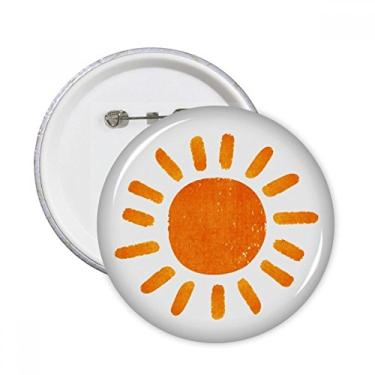 Imagem de Emblema para pintura à mão do sol, clima, redondo, broches, emblema, acessórios, decoração, 5 peças