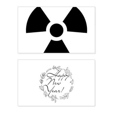 Imagem de Dangerous Chemical Toxic Radiation Pattern New Year Festival Greeting Card Bless Message Gift