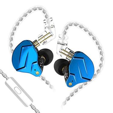 Imagem de KZ Fone de ouvido ZSN Pro X 1DD+1BA Dynamic Drive Balanced Armature Hybrid in Earphone, HiFi DJ Monito Running Sport Noise Canceling, fone de ouvido de metal, fone de ouvido destacável de 2 pinos (azu