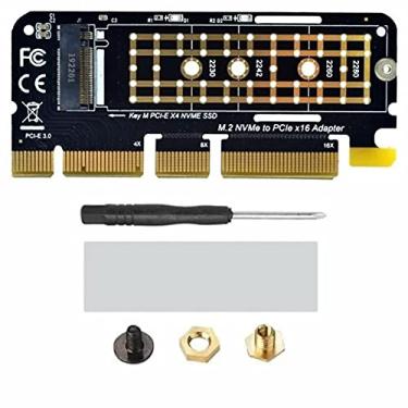 Imagem de h1111z Adaptador SSD M.2 NVMe PCI Express 4x/8x/16x Tamanho 2230/2242/2260/2280 - Velocidade 6000 MB/s - PCI-E 4x/8x/16x - Compatível com Windows 7/8/10 e Linux - LM-311
