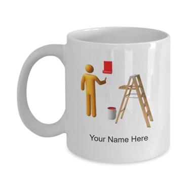 Imagem de Caneca de pintor personalizada, copo de café de pintor, ideia de presente de pintor, copo de pintor personalizado, caneca de pintor personalizada - Caneca de café de 325 ml