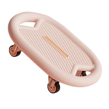 Imagem de Skate de Fitness Abdominal, Joelheira Durável, Melhora a Função Cardiorrespiratória, Skate Portátil para Exercícios Musculares Abdominais, Baixo Ruído para Atividades Ao Ar Livre (Rosa)