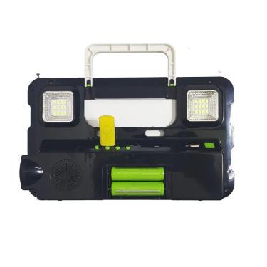 Imagem de Luminaria Solar Radio Fm Lanterna Luz De Emergencia Usb