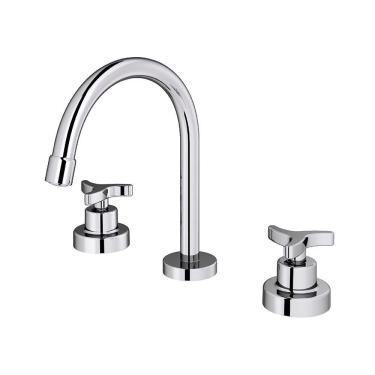 Imagem de Torneira Misturador Docol Nova Trio 1257706 de Bancada Cromada