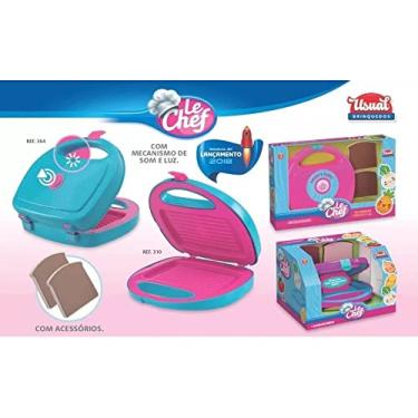 Imagem de Sanduicheira Le Chef (Sonoro) Usual Brinquedos Azul/Rosa
