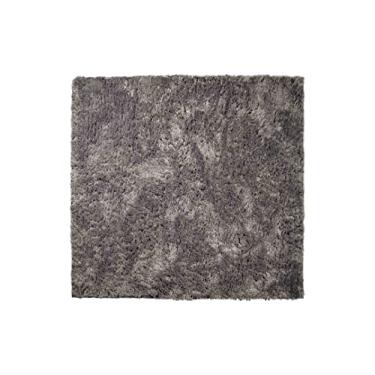 Imagem de Tapete Sala Escritório Quadrado 0,80cm X 0,80cm Antiderrapante (Cinza Escuro)