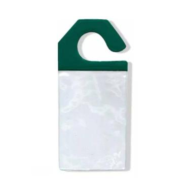 Imagem de Crachá Estacionamento Retrovisor Suporte Veiculo Verde 5Un