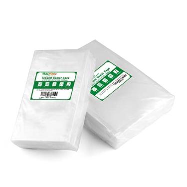 Imagem de MakMeFre 100 sacos de selante a vácuo pré-cortados 15,2 cm x 25,4 cm e 9,3 cm x 30,8 cm para alimentos, livres de BPA, resistentes e seguros para vácuo Sous Vide