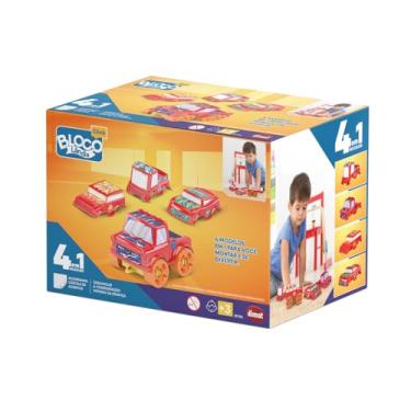 Imagem de Carro 4-em-1 Blocolândia da Dismat - Brinquedo Multifuncional Transformável, Estimula Criatividade e Coordenação Motora, Ideal para Crianças a Partir de 18 Meses